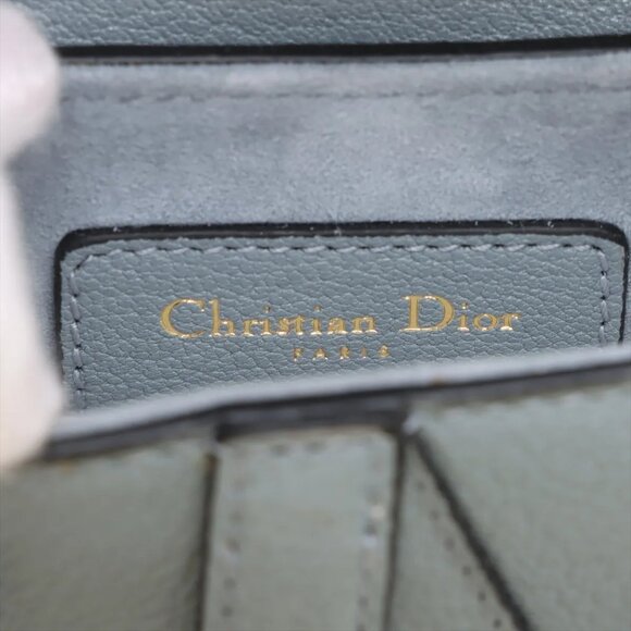 Christian Dior Saddle Micro Leather 2 Way Handbag Blue - Picture 9 of 13